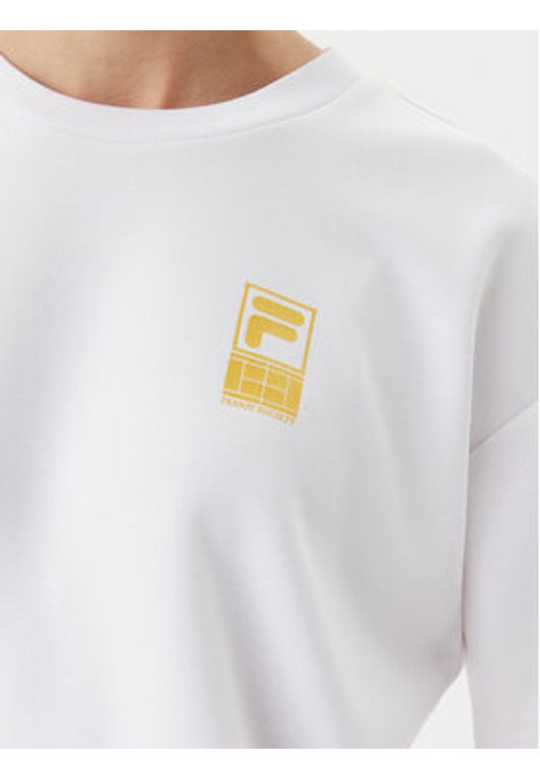 Fila T-Shirt Lisakovsk FAW1044 Biały Loose Fit. Kolor: biały. Materiał: syntetyk