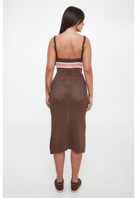Ermanno Firenze - Sukienka ażurowa midi ERMANNO FIRENZE. Wzór: ażurowy. Długość: midi #4