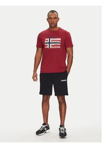 Napapijri T-Shirt S-Lari NP0A4IE5R1E1 Czerwony Regular Fit. Kolor: czerwony. Materiał: bawełna #4