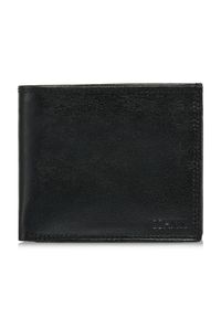Ochnik - Niezapinany czarny skórzany portfel męski. Kolor: czarny. Materiał: skóra #1