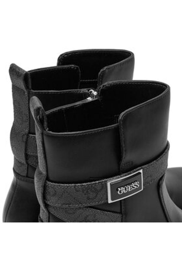 Guess Botki Ovelle2 FLTOVE ELE10 Czarny. Kolor: czarny. Materiał: skóra