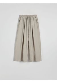 Reserved - Spodnie culotte z modalu - jasnoszary. Kolor: szary #1