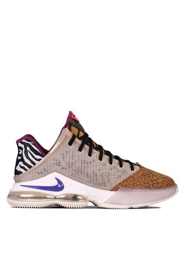 Buty koszykarskie męskie Nike Lebron 19. Kolor: brązowy. Materiał: materiał, syntetyk. Szerokość cholewki: normalna. Sport: koszykówka