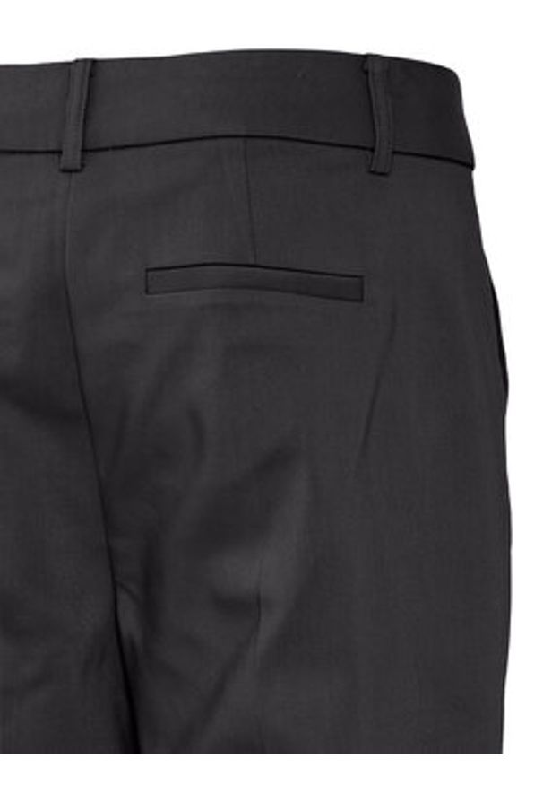 Fransa Spodnie materiałowe 20611919 Czarny Slim Fit. Kolor: czarny. Materiał: bawełna, materiał