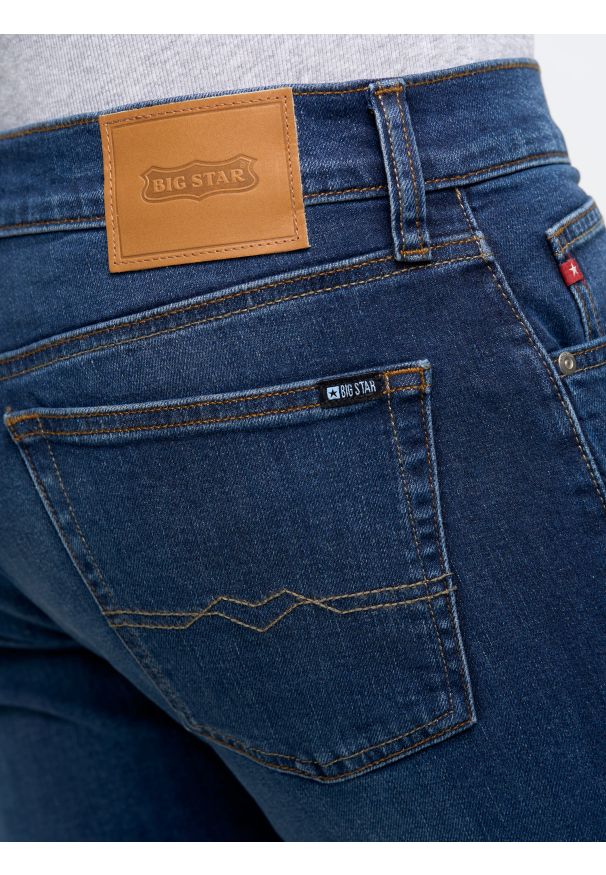 Big-Star - Jeansy męskie z prostą nogawką granatowe Ronald 315. Stan: obniżony. Kolor: niebieski. Styl: klasyczny