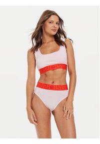 VERSACE - Versace Biustonosz top 1013323 1A10011 Różowy. Kolor: różowy. Materiał: bawełna