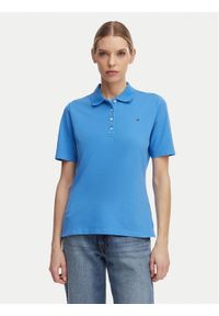 TOMMY HILFIGER - Tommy Hilfiger Polo 1985 WW0WW43224 Niebieski Regular Fit. Typ kołnierza: polo. Kolor: niebieski. Materiał: bawełna #1
