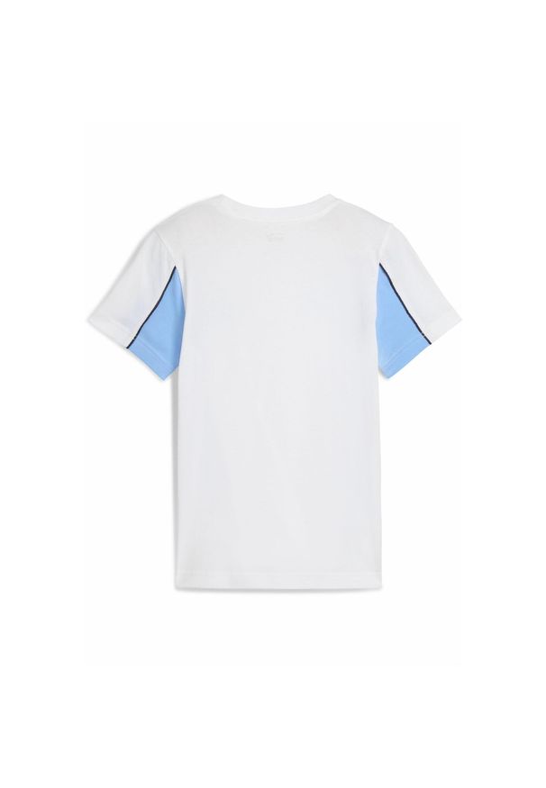 Puma - Męska koszulka Manchester City ftblARCHIVE PUMA White Team Light Blue. Kolor: biały, wielokolorowy, niebieski. Materiał: guma. Wzór: nadruk