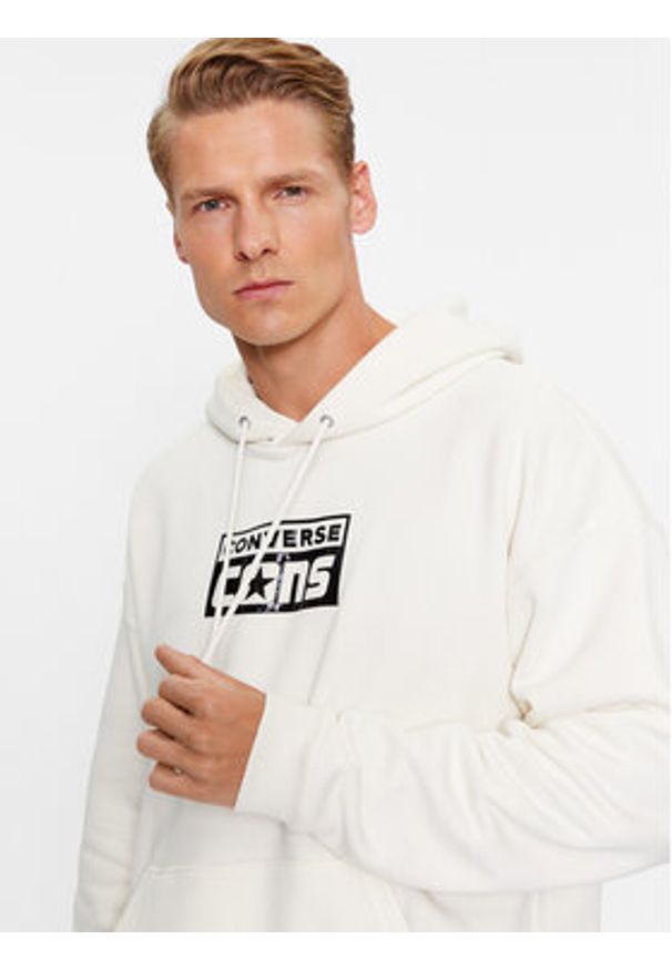 Converse Bluza Cons Hoodie Bb 10024013-A07 Écru Regular Fit. Materiał: bawełna