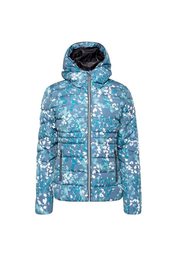 DARE 2B - Kurtka Puchowa Damska We Wzór Zwierzęcy Reputable II. Kolor: zielony, niebieski, wielokolorowy. Materiał: puch. Wzór: motyw zwierzęcy. Sport: turystyka piesza