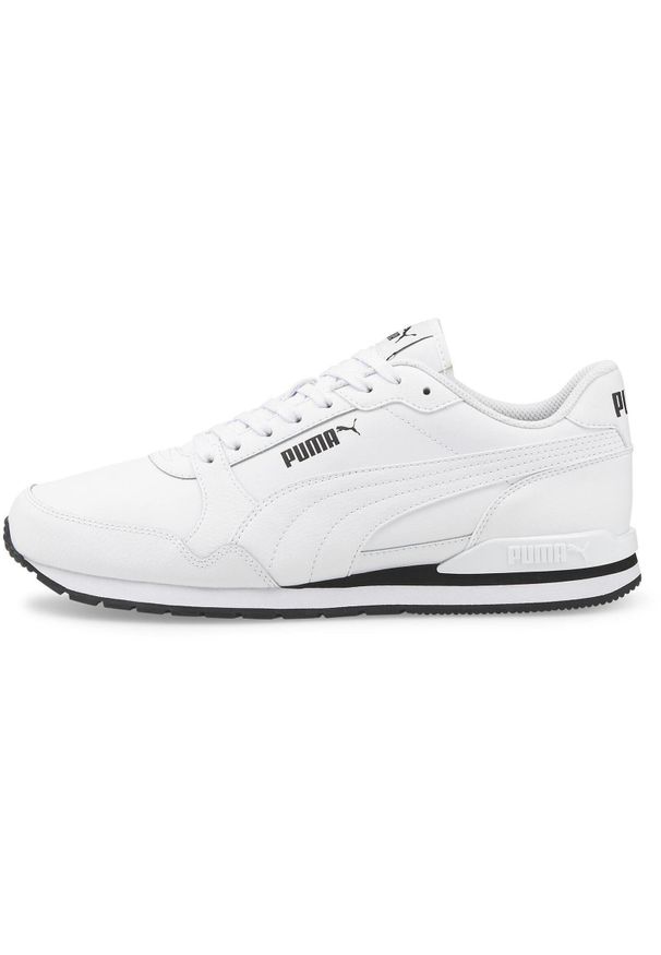 Buty Puma ST Runner V3 L, Mężczyźni. Kolor: biały. Materiał: materiał, skóra ekologiczna