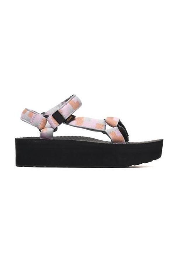 Buty do chodzenia damskie Teva Flatform Universal. Zapięcie: rzepy. Kolor: różowy. Materiał: syntetyk, materiał. Sport: turystyka piesza