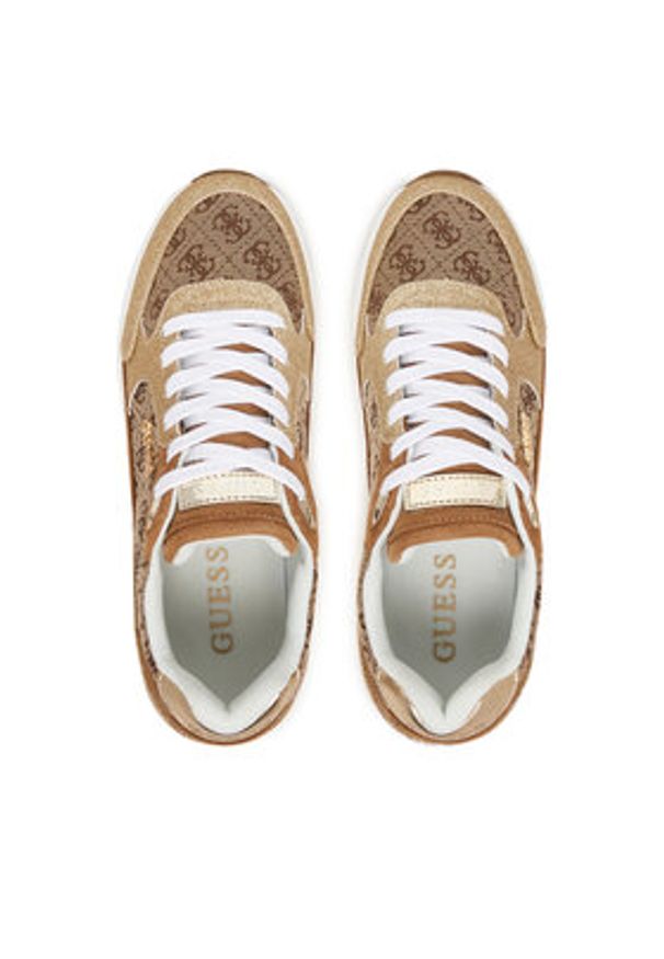 Guess Sneakersy FLJM19 FAL12 Złoty. Kolor: złoty. Materiał: skóra