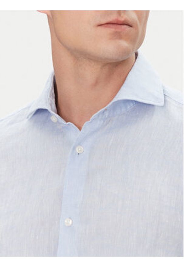 JOOP! Koszula 17 JSH-146Pai-W 30046075 Niebieski Slim Fit. Kolor: niebieski. Materiał: len