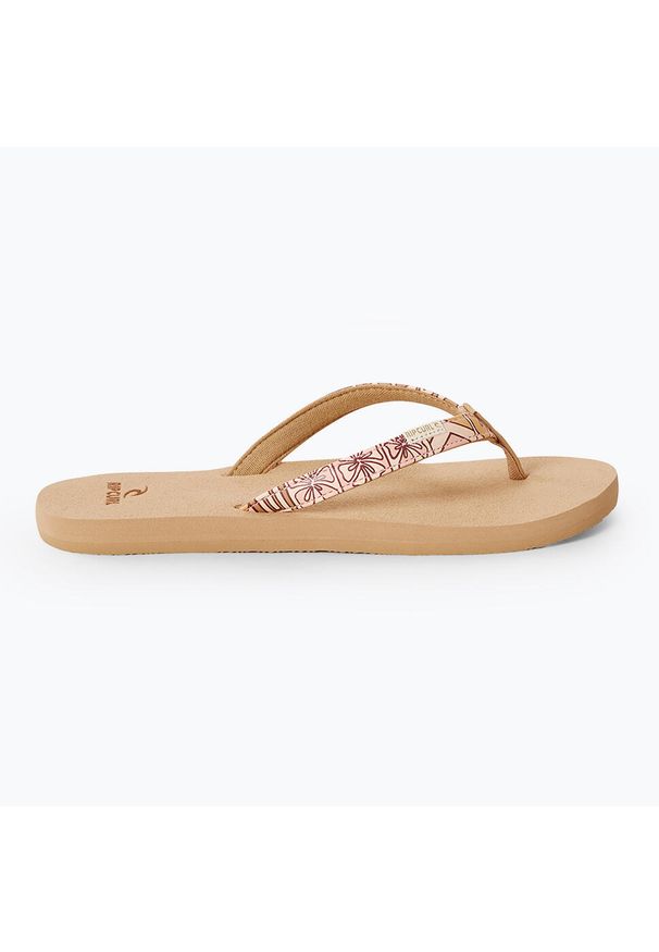 RIPCURL - Japonki damskie Rip Curl Freedom Bloom Open Toe. Nosek buta: otwarty. Kolor: beżowy. Styl: sportowy