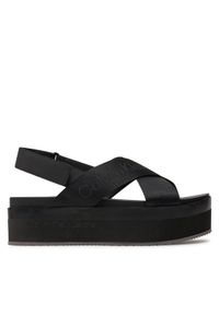 Calvin Klein Jeans Sandały Flatform Sandal Sling In Mr YW0YW01362 Czarny. Kolor: czarny #1