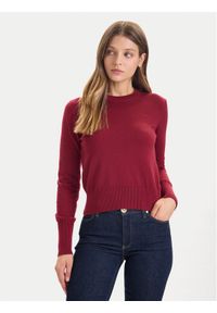 Guess Jeans Sweter W4BR83 Z3HO2 Czerwony Regular Fit. Kolor: czerwony. Materiał: syntetyk