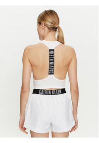 Calvin Klein Swimwear Top KW0KW02481 Biały Slim Fit. Kolor: biały. Materiał: bawełna #2
