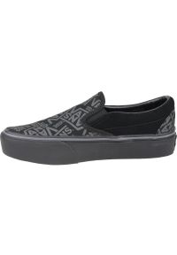 Buty Vans 66 Classic Slip-On Platform W VN0A3JEZWW0 czarne. Okazja: na co dzień. Zapięcie: bez zapięcia. Kolor: czarny. Materiał: guma. Szerokość cholewki: normalna. Obcas: na platformie. Styl: casual, klasyczny