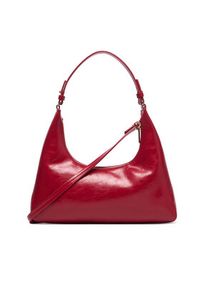 Calvin Klein Torebka Foil Logo Glossy Conv Shoulder B LV04F3737G Bordowy. Kolor: czerwony. Materiał: skórzane #5