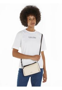 Calvin Klein Torebka Gracie Mini Bag_Canvas K60K611754 Écru. Materiał: skórzane