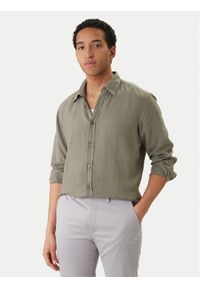 BOSS Koszula Relegant 50567579 Szary Regular Fit. Kolor: szary. Materiał: len #1