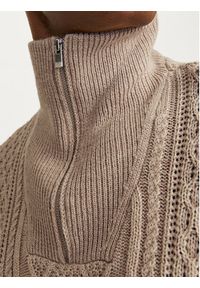 Jack & Jones - Jack&Jones Sweter Blunorth 12261780 Beżowy Regular Fit. Kolor: beżowy. Materiał: syntetyk, bawełna