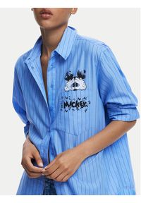 Desigual Koszula Mickey 25WWCW19 Niebieski Oversize. Kolor: niebieski. Materiał: bawełna #7