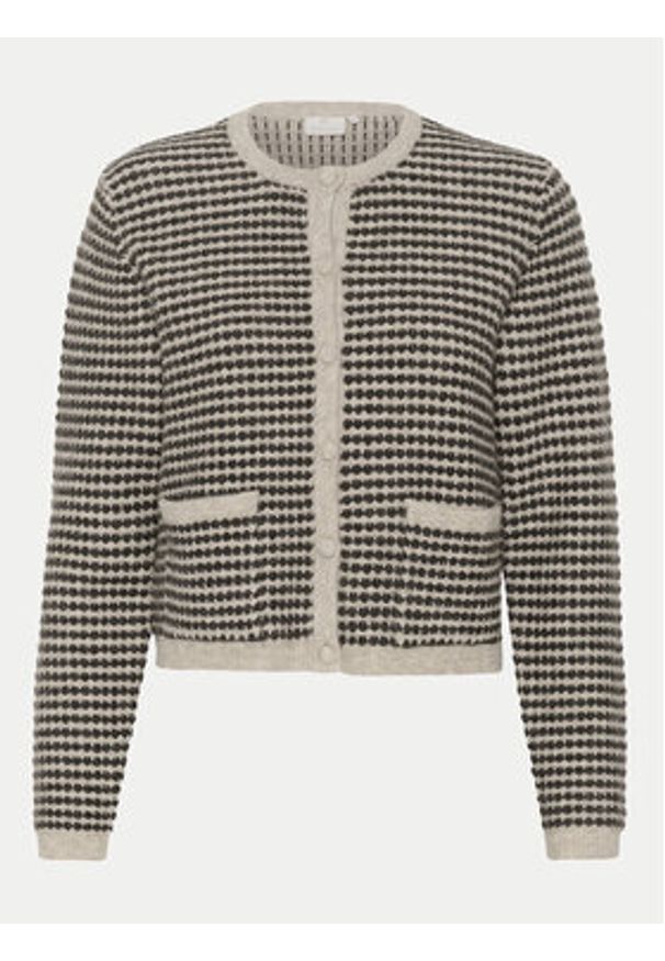 Kaffe Kardigan Ellery 10509031 Beżowy Regular Fit. Kolor: beżowy. Materiał: syntetyk