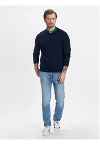 United Colors of Benetton - United Colors Of Benetton Sweter 1098U1I76 Granatowy Regular Fit. Kolor: niebieski. Materiał: bawełna #3