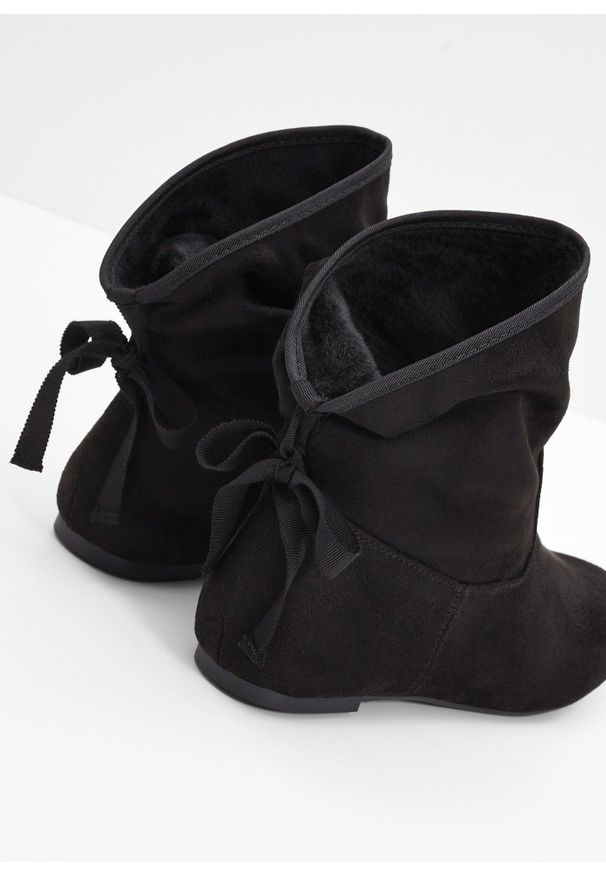 bonprix - Botki ze sprzączką. Zapięcie: sprzączka. Kolor: czarny