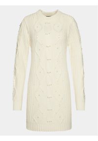 Brave Soul Sukienka dzianinowa LKD-248BARISSA Biały Regular Fit. Kolor: biały. Materiał: dzianina, wiskoza