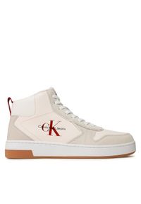 Calvin Klein Jeans Sneakersy Basket Cupsole Irreg Lines YM0YM00612 Écru. Materiał: skóra #1