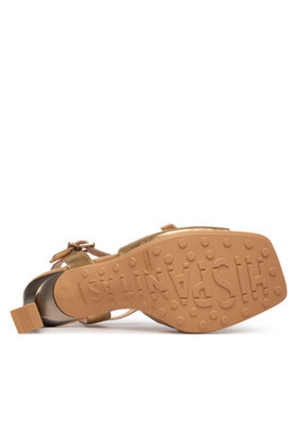 Hispanitas Sandały HV264814 C003 Złoty. Kolor: złoty. Materiał: skóra