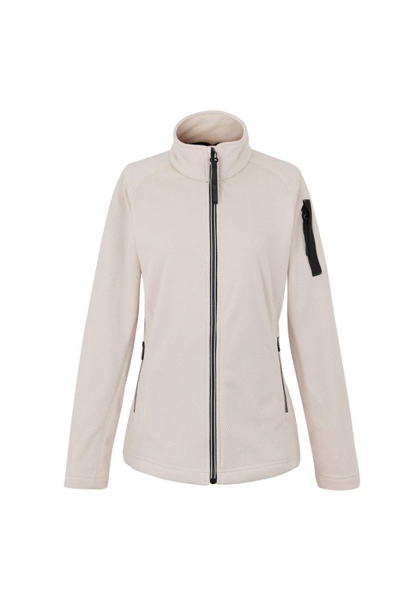 Regatta - Polar damski rozsuwany Liliena. Kolor: biały. Materiał: polar. Długość rękawa: raglanowy rękaw