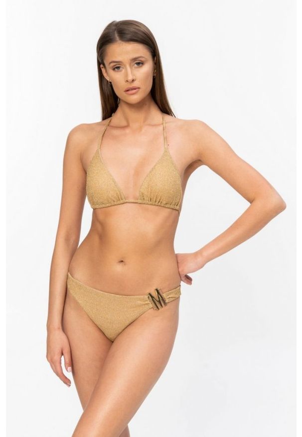 MOSCHINO Złoty dół od bikini. Kolor: złoty