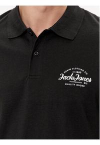 Jack & Jones - Jack&Jones Polo Forest 12248621 Czarny Standard Fit. Typ kołnierza: polo. Kolor: czarny. Materiał: bawełna, syntetyk #4
