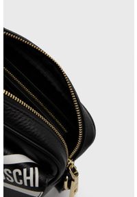 Love Moschino torebka skórzana kolor czarny. Kolor: czarny. Materiał: skórzane. Rodzaj torebki: na ramię #3