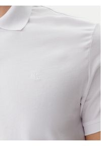 Calvin Klein Jeans Polo LV040HM281 Biały Regular Fit. Typ kołnierza: polo. Kolor: biały. Materiał: bawełna #4