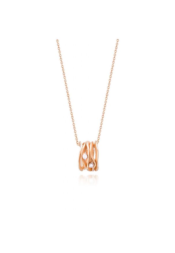 W.KRUK Wspaniały Naszyjnik - złoto 750, Brylant 0,05ct - ZMM/NB+09. Materiał: złote. Kolor: złoty. Kamień szlachetny: brylant