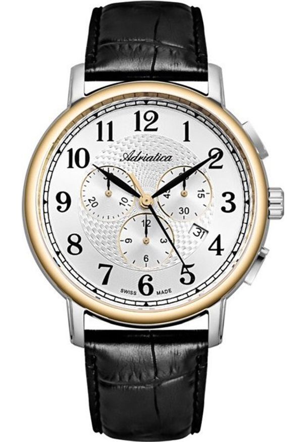 Zegarek Adriatica Zegarek męski Adriatica A8256.2223CH czarny. Kolor: czarny