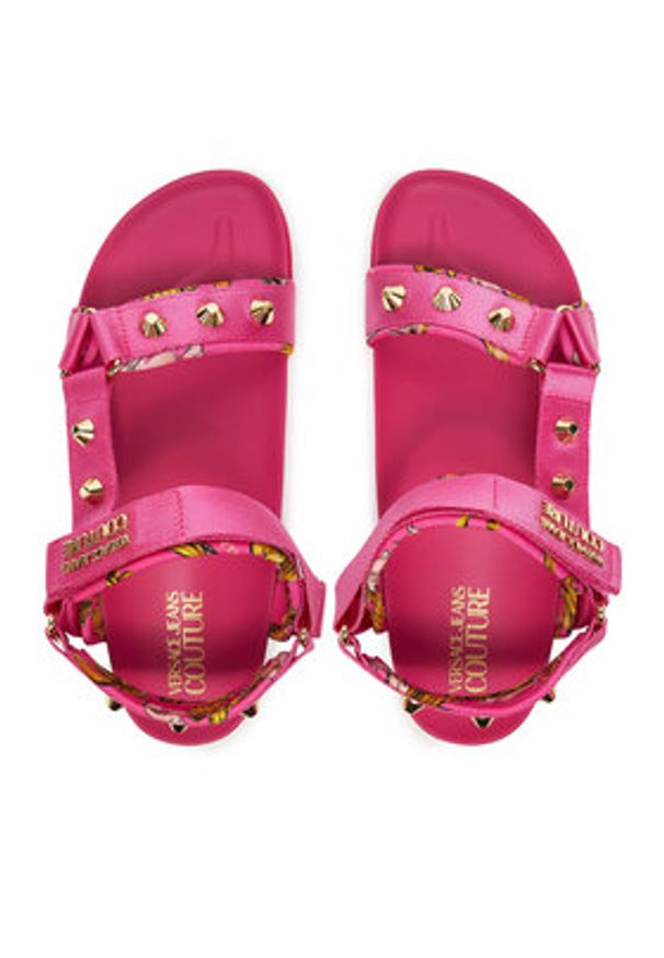 Versace Jeans Couture Sandały 78VA3SM2 Różowy. Kolor: różowy. Materiał: materiał