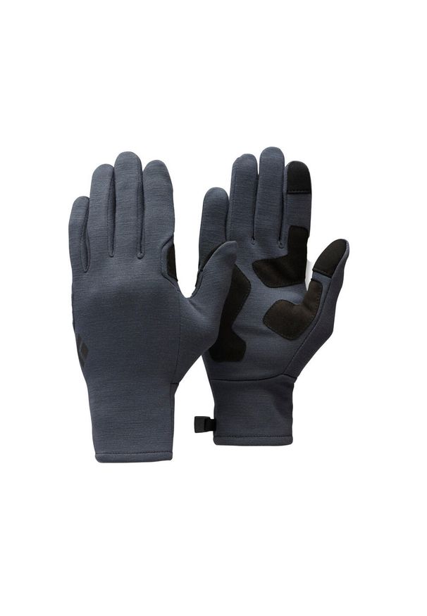 Rękawice z wełną merino Black Diamond Heavyweight Wool Liners pięciopalczaste. Kolor: szary. Materiał: wełna. Sport: turystyka piesza