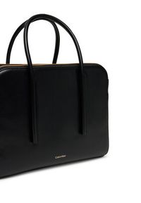 Calvin Klein Torebka Carryall Mini Leather Tote Bag LV04F3034G Czarny. Kolor: czarny. Materiał: skórzane #3