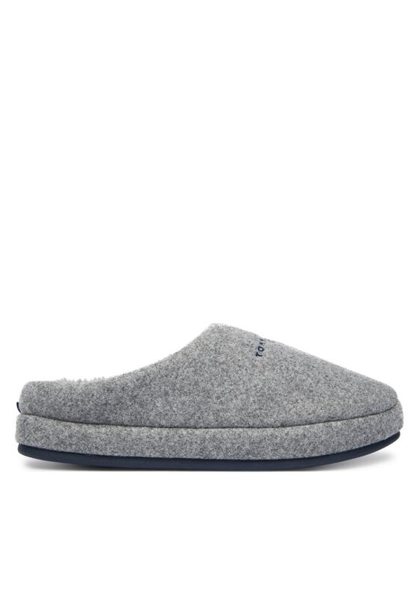 TOMMY HILFIGER - Tommy Hilfiger Kapcie Felt House FM0FM05614 Szary. Kolor: szary. Materiał: materiał