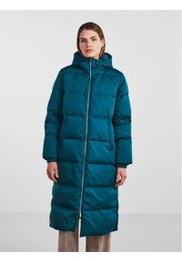 YAS Płaszcz zimowy 26023635 Turkusowy Regular Fit. Kolor: turkusowy. Materiał: syntetyk. Sezon: zima