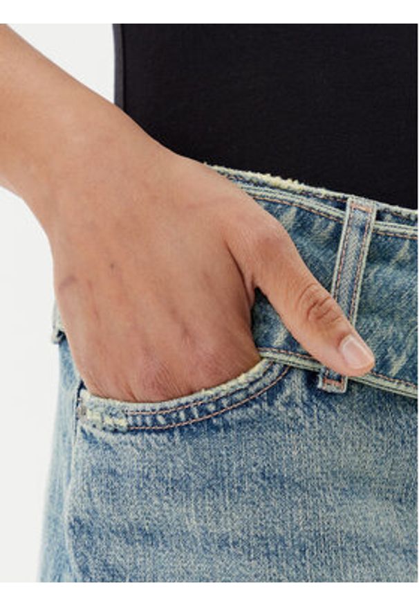 Hugo - HUGO Spódnica jeansowa Gamini 50541549 Niebieski Regular Fit. Kolor: niebieski. Materiał: jeans