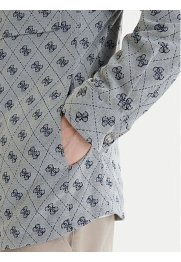 Guess Kurtka przejściowa M6GL05 W1661 Szary Classic Fit. Kolor: szary. Materiał: bawełna