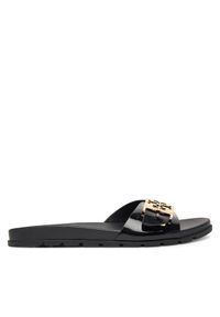 Tory Burch Klapki Buckle Slide 157872 Czarny. Kolor: czarny. Materiał: skóra