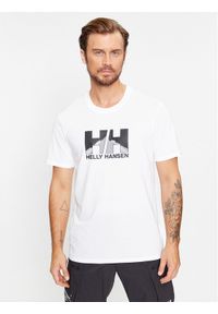 Helly Hansen T-Shirt Nord Graphic 62978 Biały Regular Fit. Kolor: biały. Materiał: bawełna